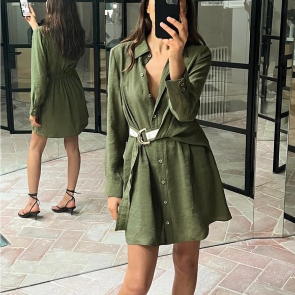 Zara belted dress - Picture 2 of 4